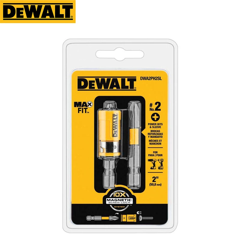DEWALT Originele DWA2PH2SL MAXFIT Schroevendraaier Bits 2Inches PH2 Slagschroevendraaier Bit Magnetische Ring Mouw Sucker Tool Accessoires - afbeelding 1