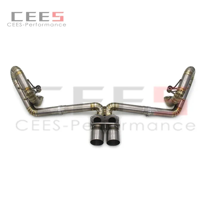 CEES Titanium Racing Straight Catback Exhaust System For Porsche 911 991/991.2 GT3 4.0 2015-2018 Performance Exhaust Pipes