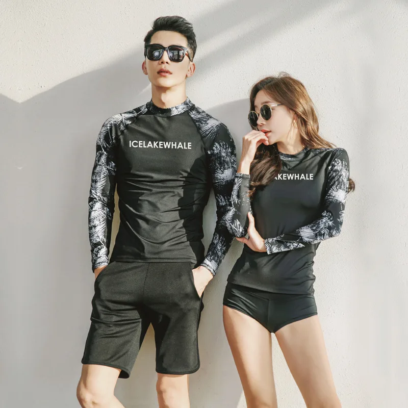 

New style couple diving suits, men's and women's swimsuits, quick-drying split, sunscreen long pants and long sleeves, beachwear