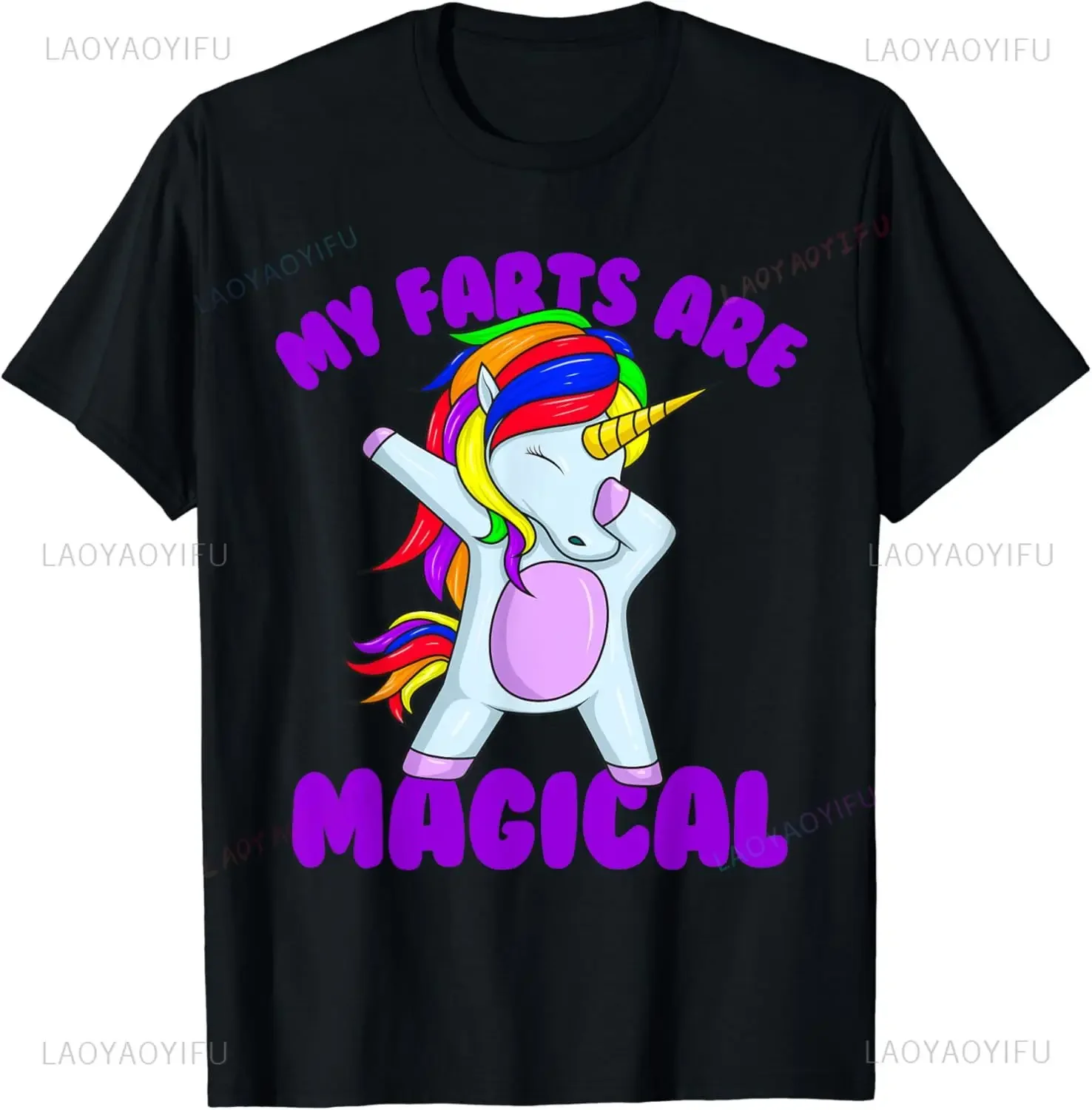 My Farts Are Magical Licorne Embarrassing T-Shirt Men Women Funny Inappropriate Cartoon Graphic Printing Top Unisex Jade Clothes