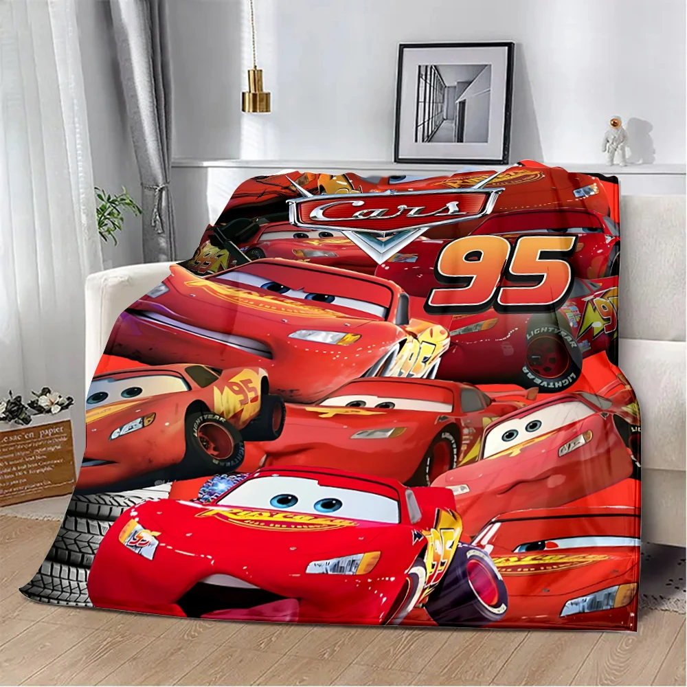 The Lightning Cars McQueen Coperta stampata Coperte da picnic Coperta calda Coperta morbida e confortevole Regalo di compleanno per viaggi a casa