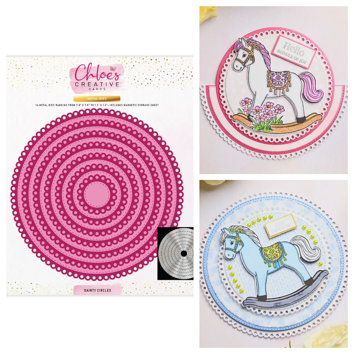 

Dainty Circles Baby Collection Sentiment Grandchild Metal Cutting Dies Stamp for DIY Scrapbook Handmade Calendar March 2026 New