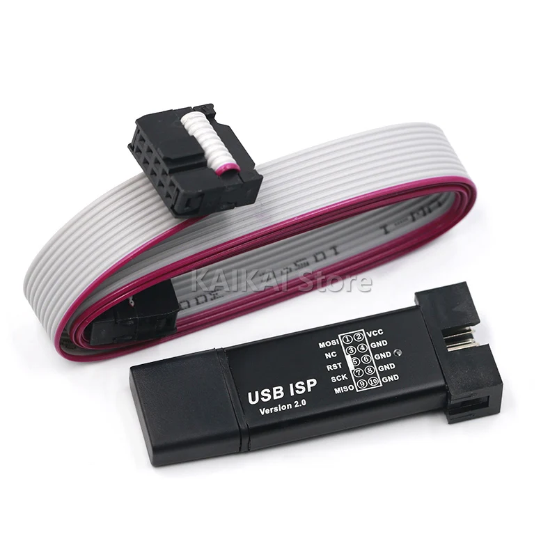 Powłoka aluminiowa USB ISP USBISP USBASP ASP programator dla 51 ATMEL AVR WIN7 64 (losowy kolor)