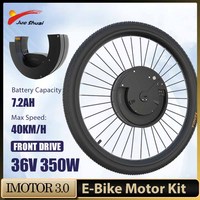 Electric Bicycle Conversion Kit 36V 350W Wireless IMortor 3 Removable Battery E Bike Conversion Kit Max Speed 40km/h  for Adults