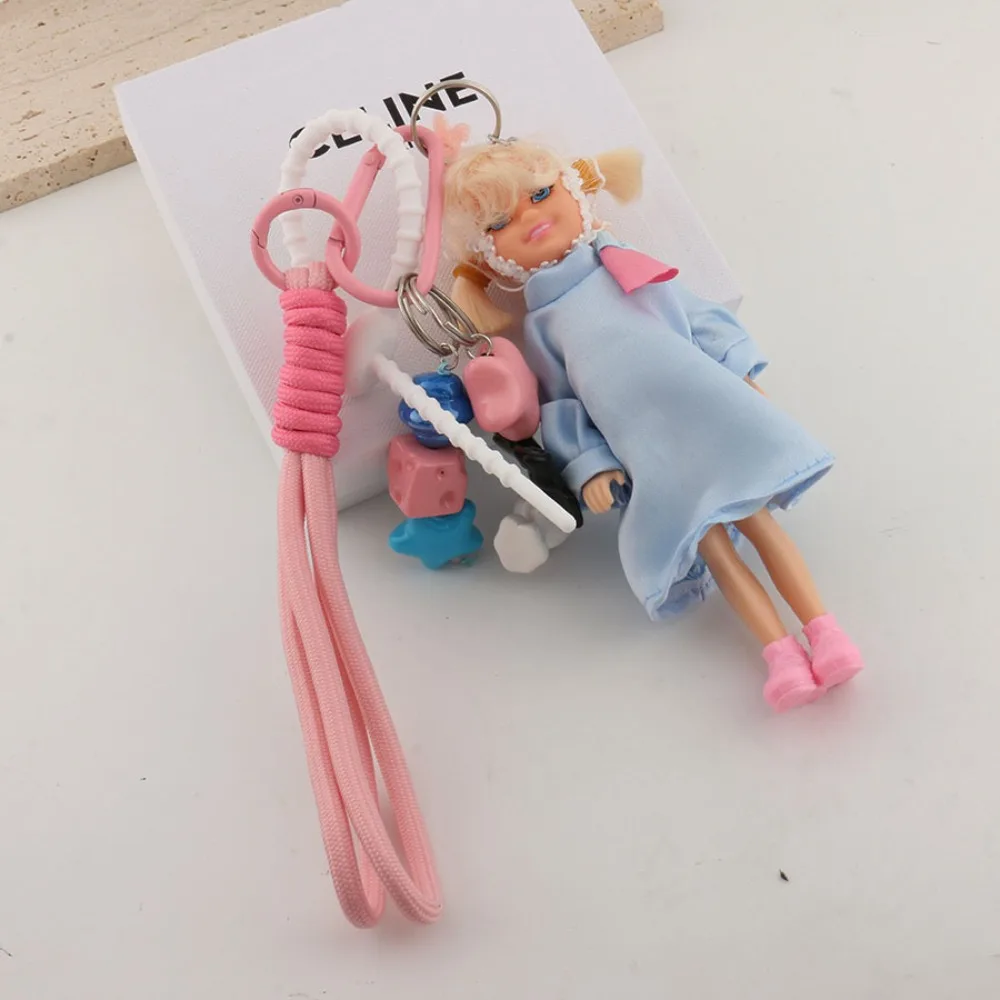 New Hanging Ornament Doll Pendant DIY Change Clothes Keychain Bag Charm for Barbie Doll Cute