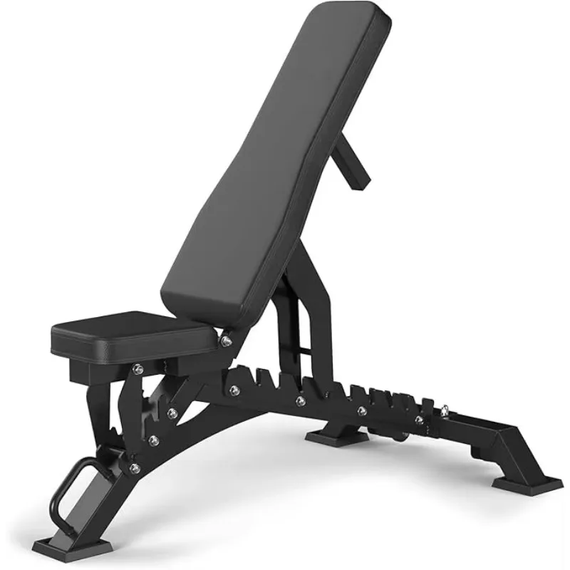 Commercial Adjustable Steel Workout Bench for Home Gym Training Features Incline Decline Flat Gym Exercises with Dumbbells
