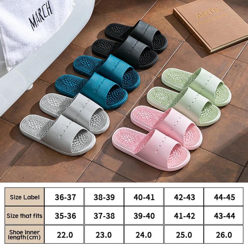Men Summer Slippers Foot Massage Slippers For Men Women Indoor Non Slip Acupoint Men's Slidee Beach Slipper sandalias femininas