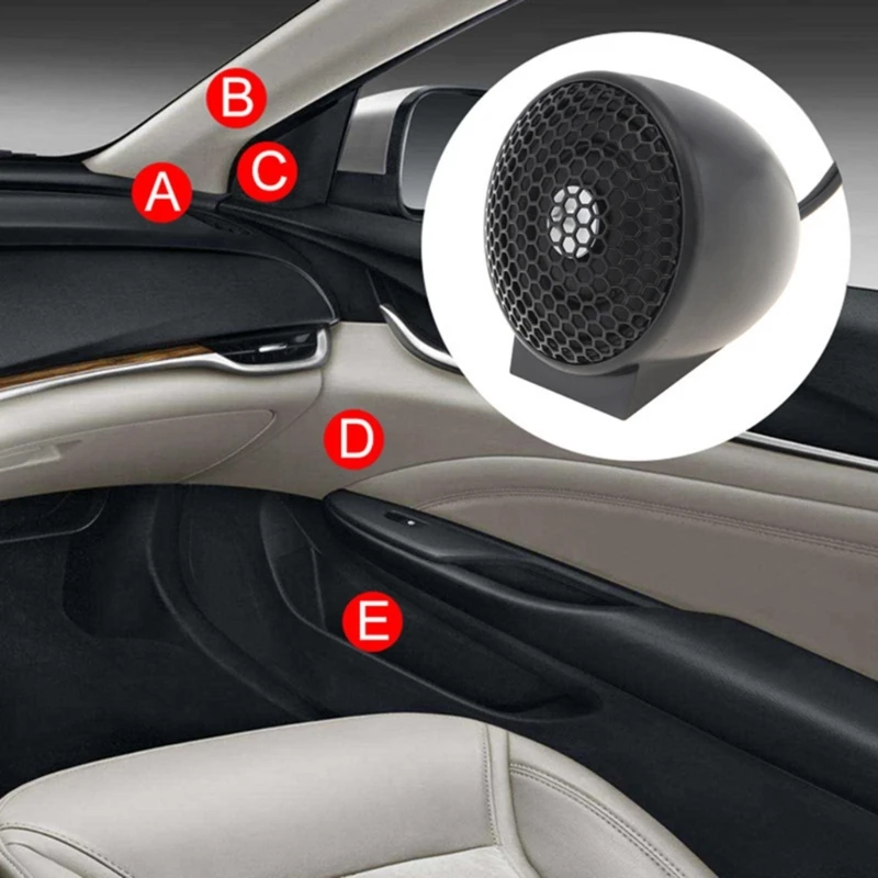 

Pair Of 150W Silk Film Car Tweeters 4Ohm for Enhances Sound Clearness X37F