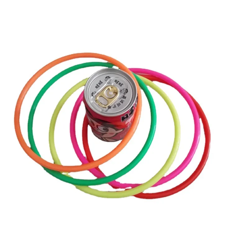 5 pièces anneaux en plastique jeu enfants anneau lancer stand carnaval jardin arrière-cour Sports de plein air jouets lancer vitesse agilité jeux d'entraînement