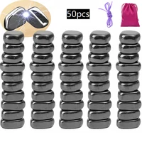 Imán Lodestone negro pulido, bloque magnético multifuncional para aliviar el estrés, entretenimiento, terapia magnética, imanes para nevera