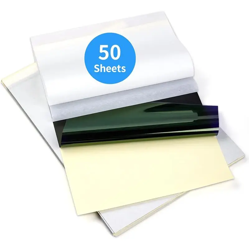 Tattoo Transfer Paper, 50 Sheets Tattoo Stencil Paper For Tattooing, Compatible With M08F Printer, A4 Size