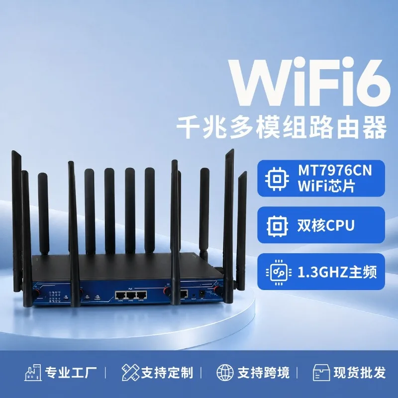 Industrial Smart Gigabit Wireless Router Multi Module 5G SIM Card Router High Speed Dual Band WiFi Network Gateway with Ethernet