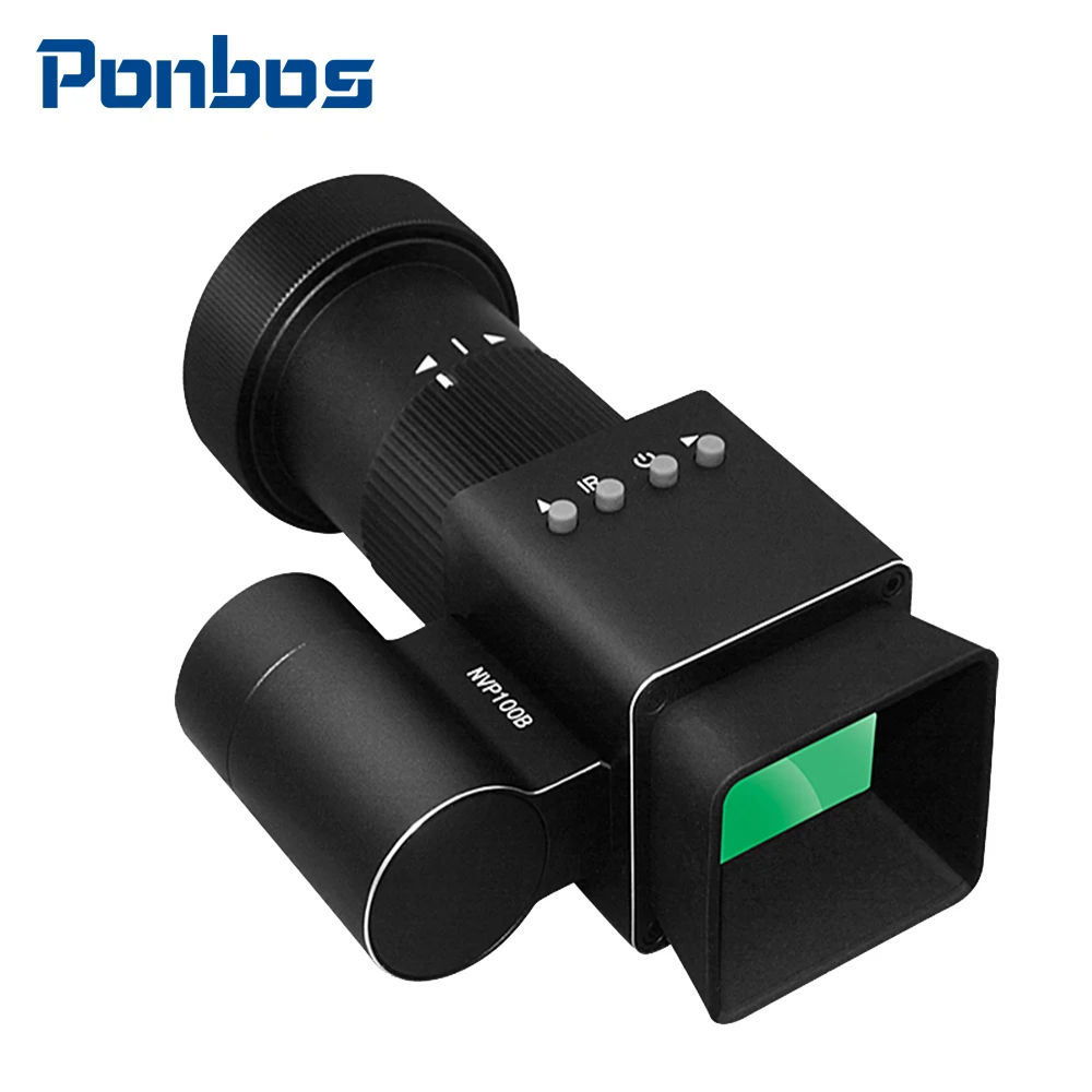 

Ponbos NVP100B HD 1080P 200M Full Dark Infrared Night Vision Telescope Monoculars Support Sight of 40mm~46mm for Hunting Camping