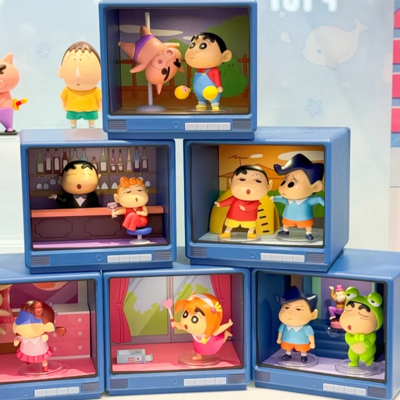 

Authentic Crayon Shin Chan Vintage Tv Series Blind Box Luminous Cute Trendy Hand Figure Collectible Toy Decor Girl Birthday Gift