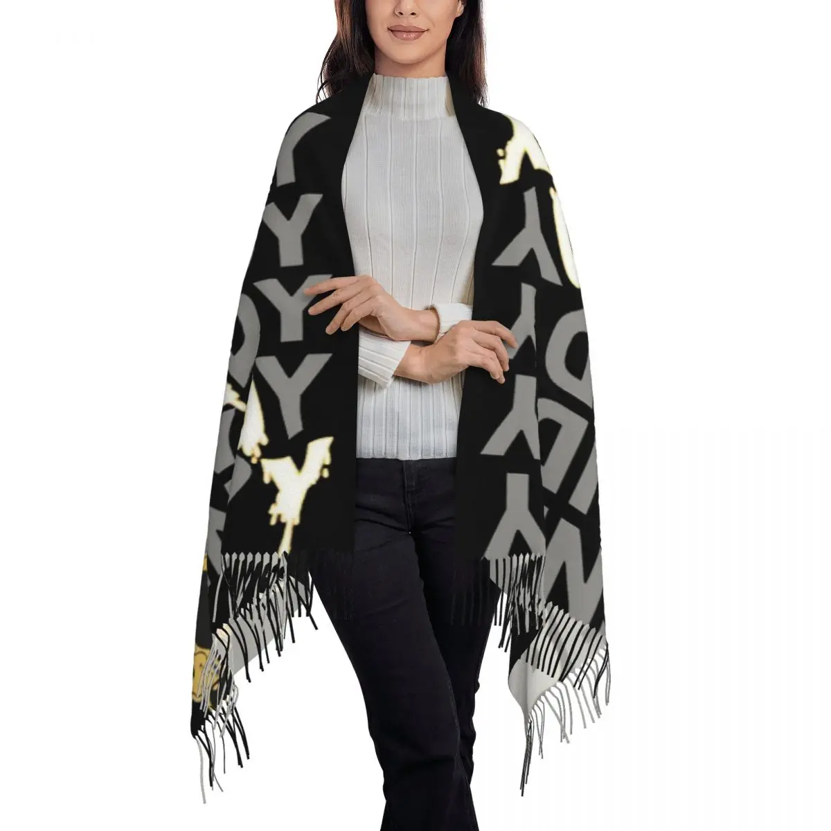 Standing Time Bendy Scarf Tassel Scarves for Women Soft Warm Shawls and Wraps Large Fall Winter Shawl Wrap