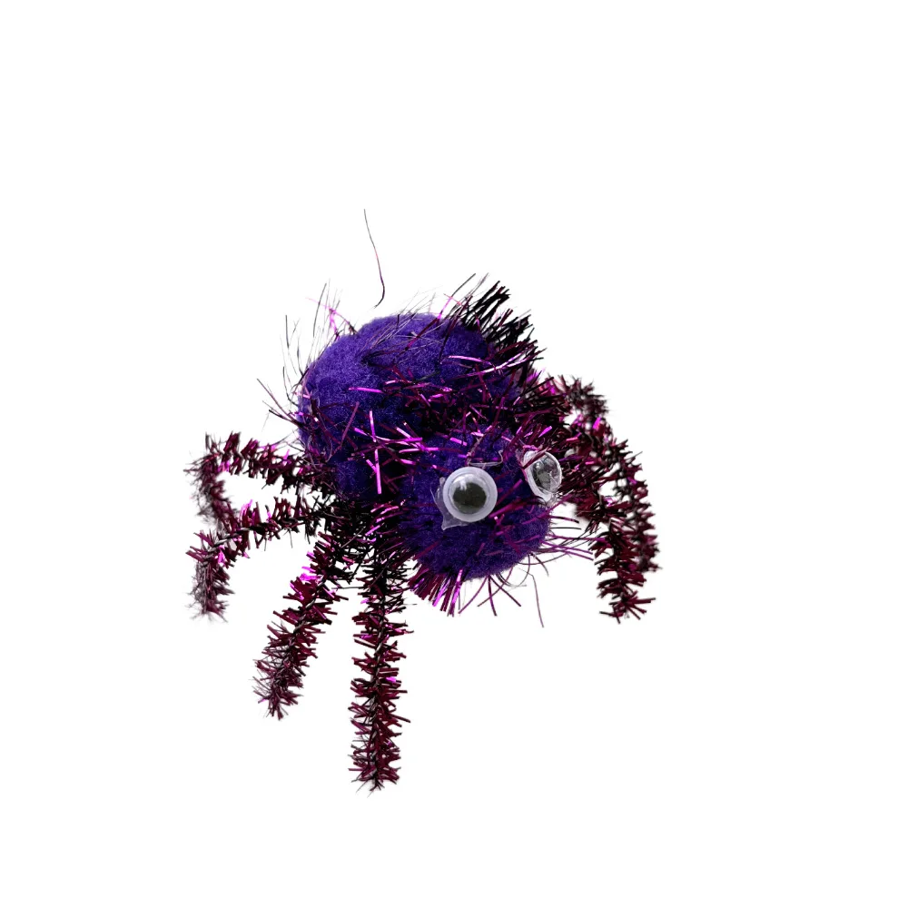 لعبة قطة الهالوين متينة مقاومة للمضغ تفاعلية من القطيفة على شكل عنكبوت اليقطين هدية للحيوانات الأليفة لتخفيف الملل وطحن الأسنان