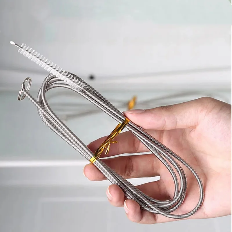 1-3pcs Refrigerator Drain Dredge Cleaning Set Long Flexible Refrigerator Scrub Brush Water Tool Water Tube Cleaning Coil Brush