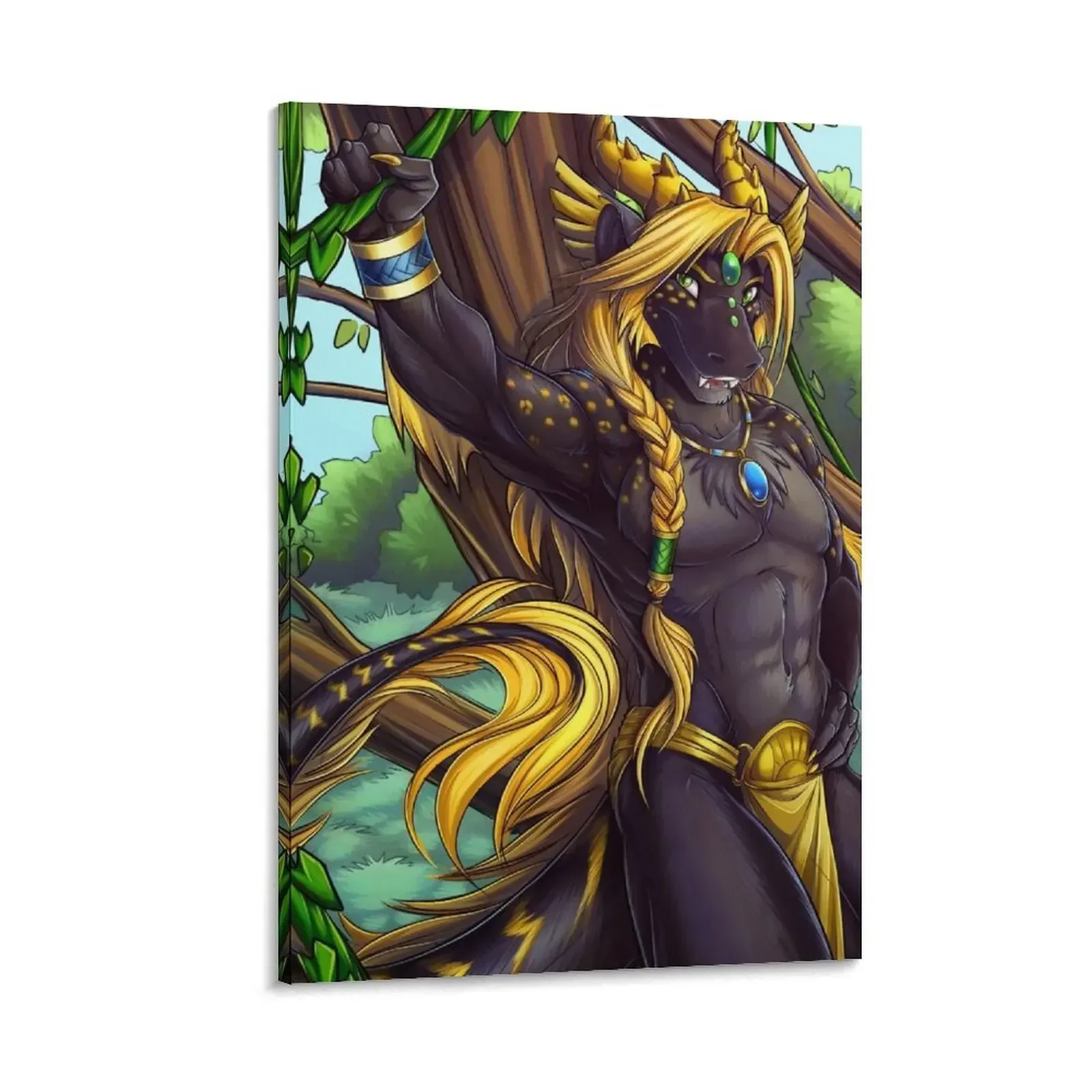 

Forest Guardian Dragon Canvas Painting Decorative picture office decoration cute room decor