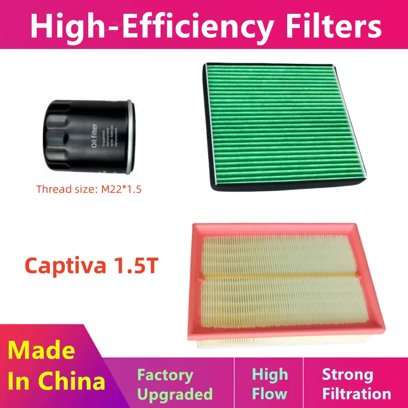 3pcs/For SAIC-GM Chevrolet Captiva 1.5T Oil Filter, Air Cleaner & Cabin Filter/Auto Parts