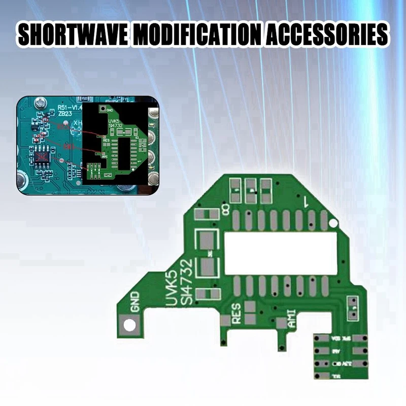 SI4732 Module And Crystal Oscillator+2M Expansion Chip+2Xdonut Antenna FPC For Quansheng UVK5/K6 Dual Antenna Solution