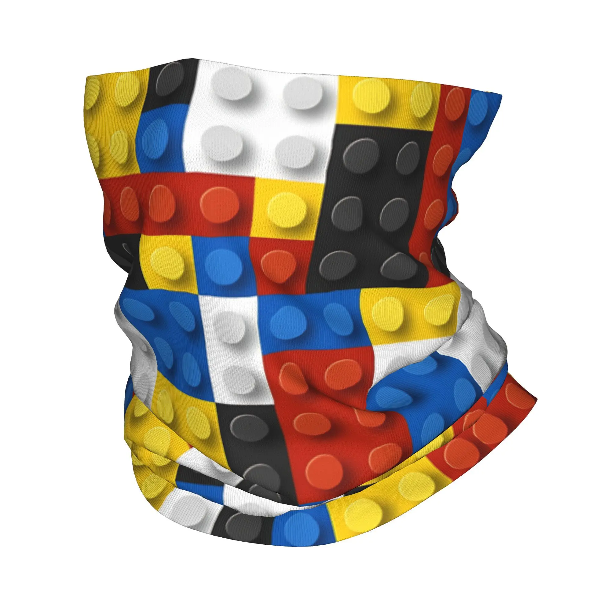 

Строительные блоки Mondrian, бандана, чехол на шею, шарф с принтом, универсальный велосипедный шарф для верховой езды, унисекс, для взрослых, весь сезон