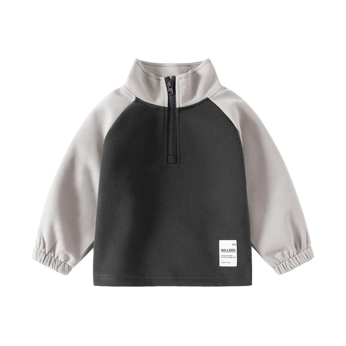 Toddler Boy Tracksuit Clothes Set Quarter Zip Stand Collar Color Block Sweatshirt Cargo Pants Joggers Cool Kids Sporty Clothing