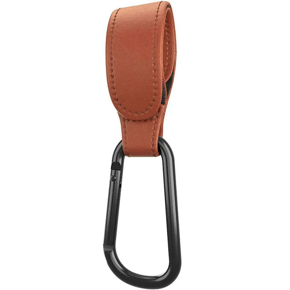 

Rotatable Hanging Bags Aluminum Alloy Carabiner PU Leather Stroller Hooks Clips Cart Organizer Pram Hook Baby Bag Stroller Hook