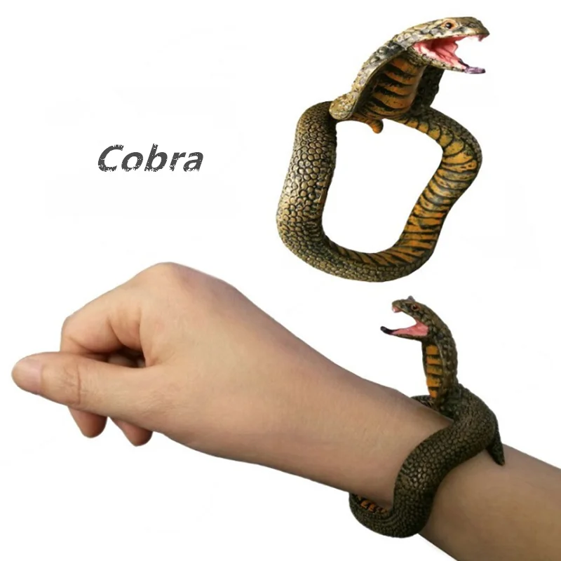 Snake Python Bracelet Simulation Animal Model Figure Plastic Fun Prank Gift for Kids Educational Children\'s Boys Girls Hot Toys