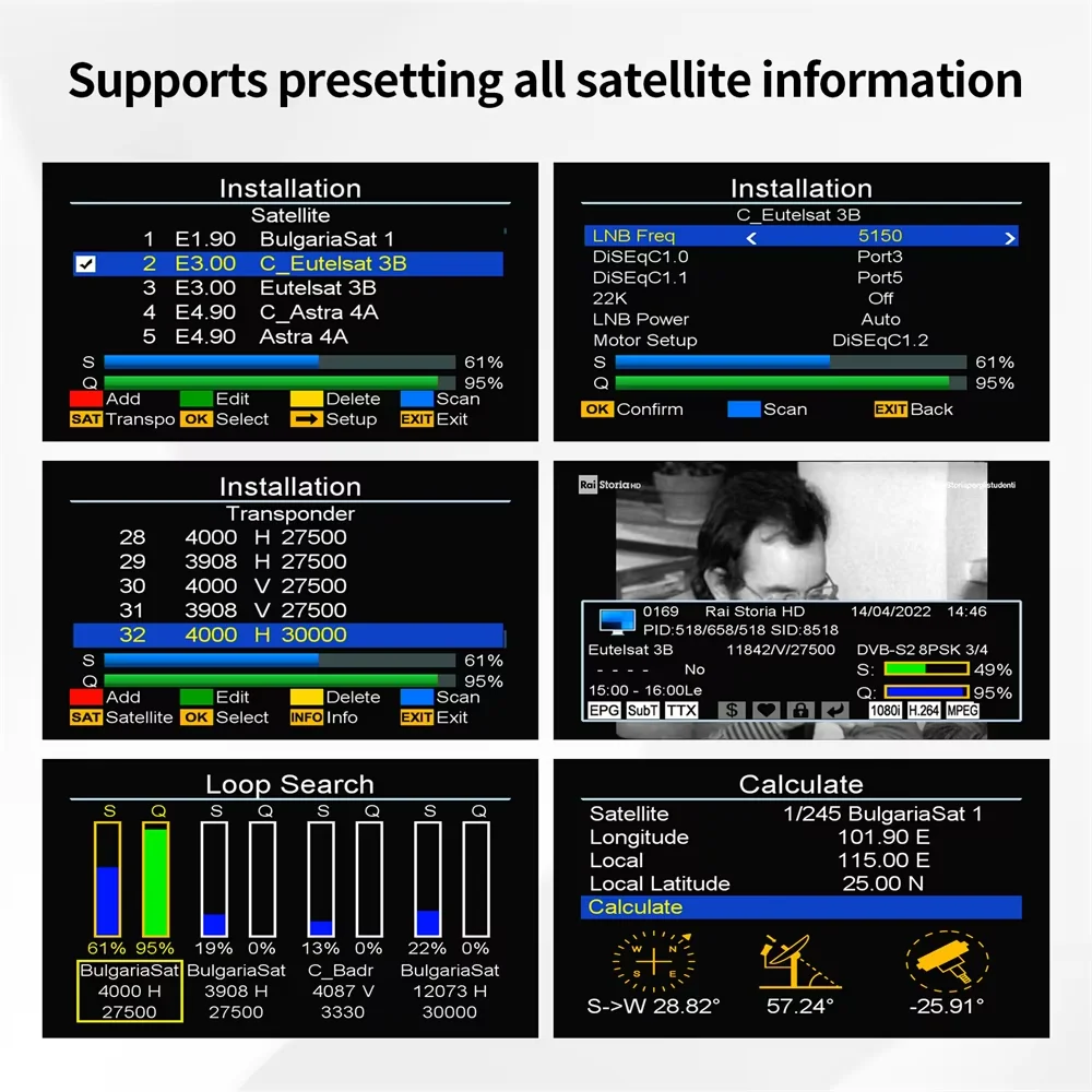 GTMEDIA V8 Finder 2 Miernik Sygnału Satelitarnego DVB-S/S2/S2X z 3,5-calowym Wyświetlaczem LCD 1080P, Port Type-C Satfinder VS Freesat Finder Meter — zdjęcie produktu 4
