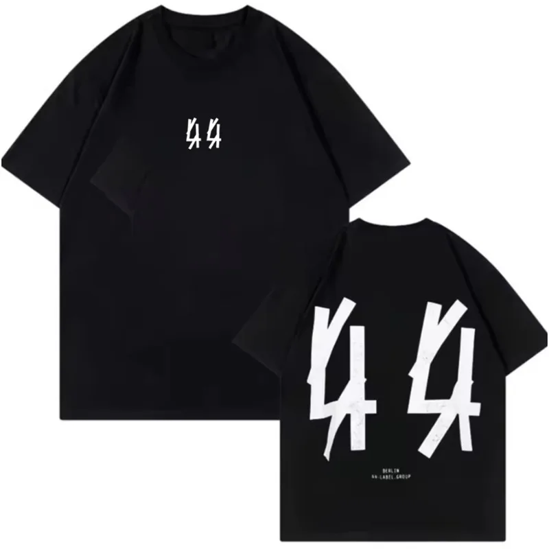 

Футболка унисекс 2026 44 Label Group из хлопка в стиле хип-хоп, уличная одежда, с коротким рукавом, круглым вырезом, принтом, повседневная, дышащая, модная, для взрослых