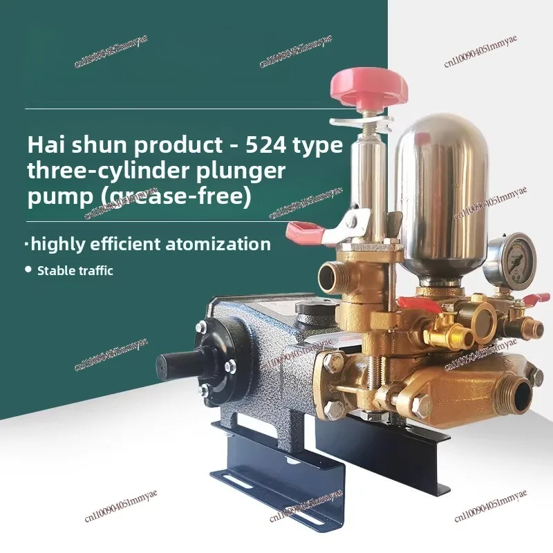 524 agricultural high pressure sprayer pump head butter-free three-cylinder plunger pump