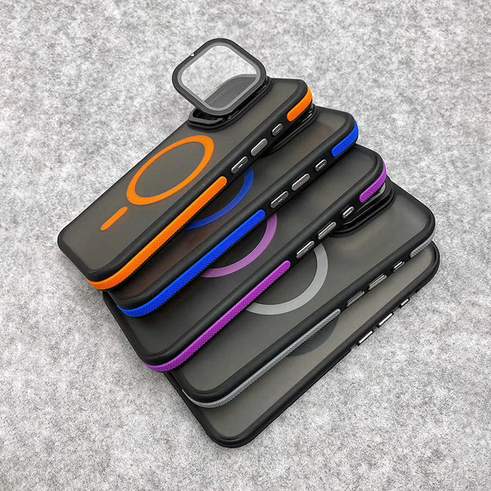 Glaslinsen-Kameraschutzständer für MagSafe Magnetische Hülle für iPhone 18 17 Air 15 12 13 14 16 Pro Max Plus Matte Klare Abdeckung – Detail 4