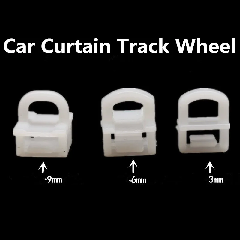 10pcs Car Curtain Track Wheel Truck Curtain Buckle Car Curtain Track Suspension Ring Pulley Sliding Ball Curtain Rail Clips Hook