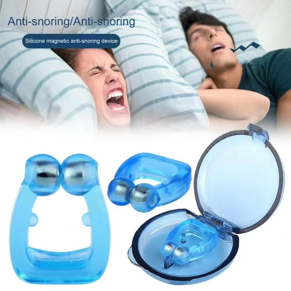 

Portable Snoring Nose Clip Silicone Magnetic Anti Snore Device Easy Breathe Improve Sleeping Aid Apnea Guard Night Device