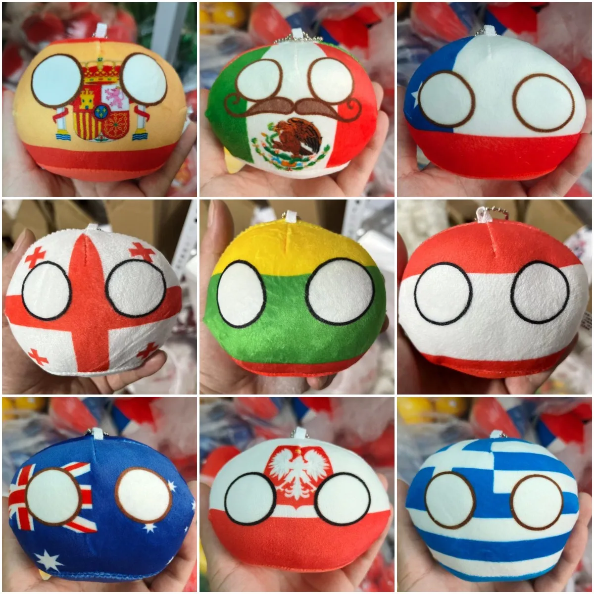 70 styles 10cm Country Ball Plush Toys Polandball Pendant Country Balls Countryball Stuffed Doll Toy Christmas Gift for Kids