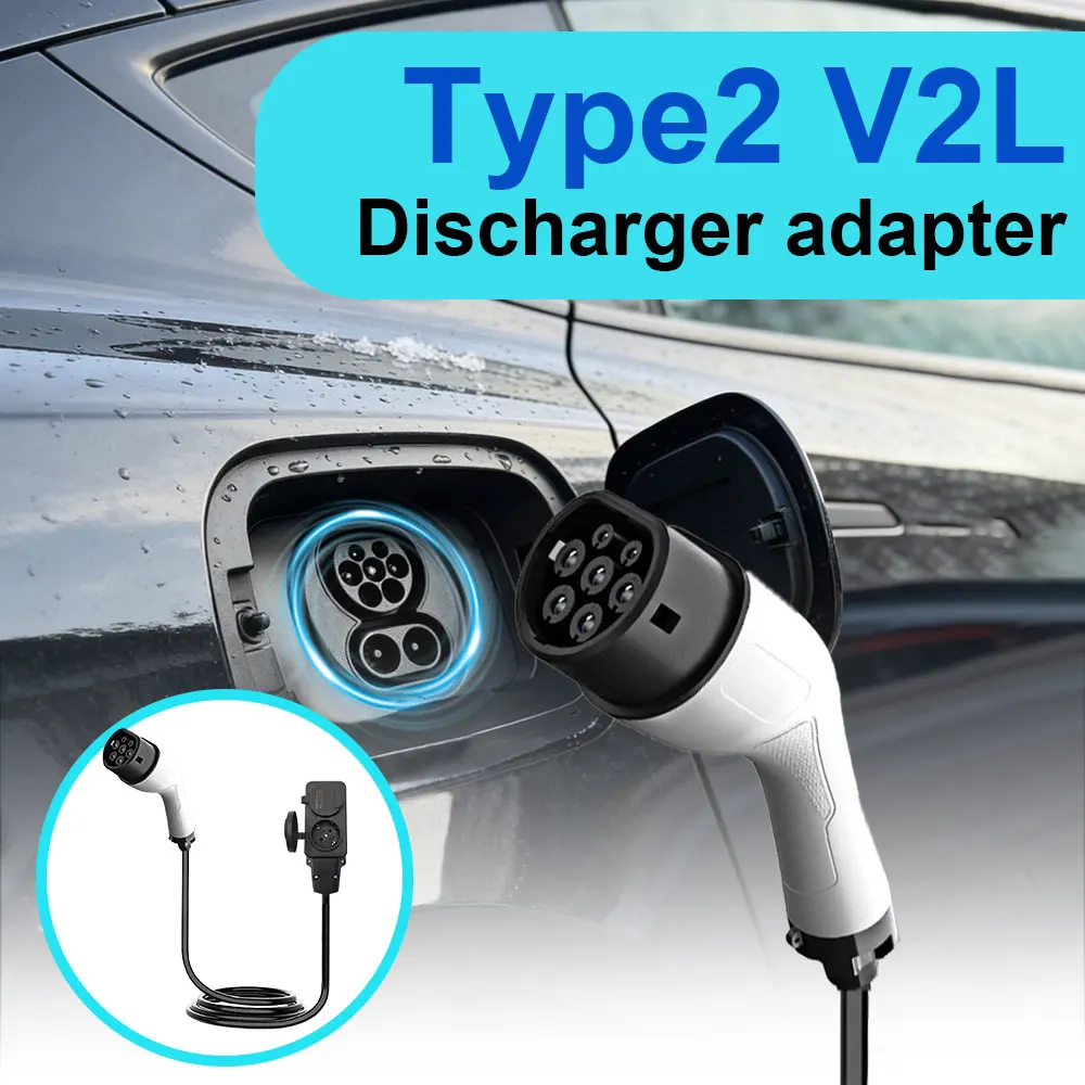 Europese Outdoor Elektriciteits V2L-ontlader Type 2 EV-ontlader EU-stekker voor BYD MG Geely Jaecoo ZEEKR XPENG Renault NAMMI EU