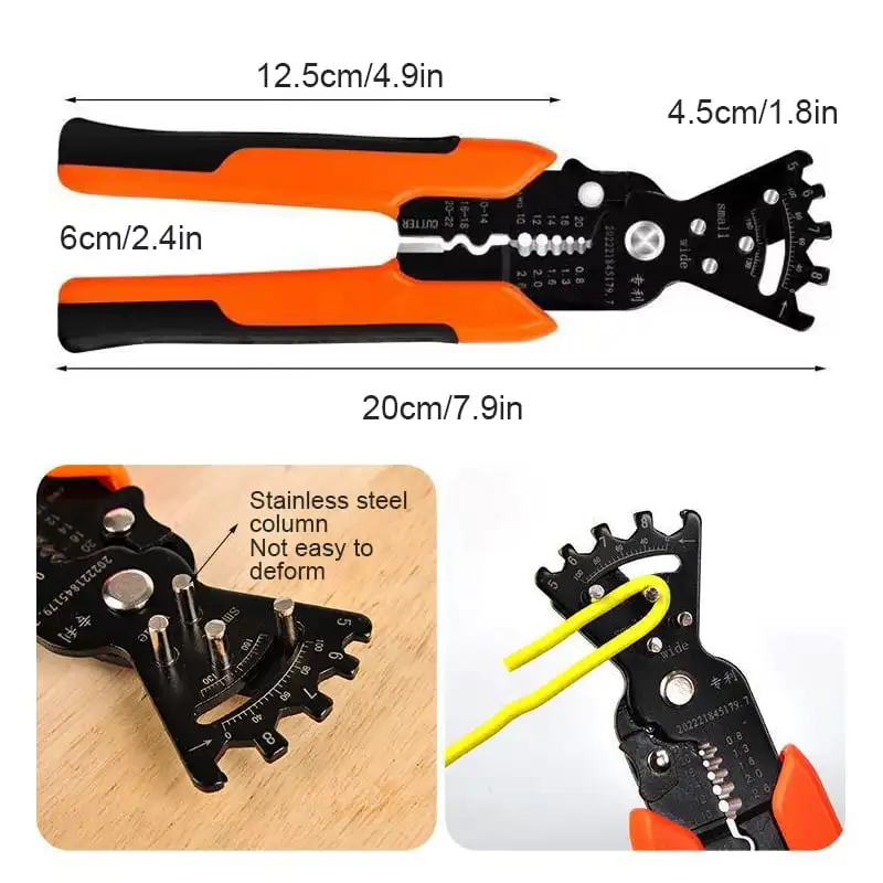 Imagem -06 - Alicate de Crimpagem Multifuncional para Eletricista Wire Stripper Cabo Cutter Terminal Hand Tools