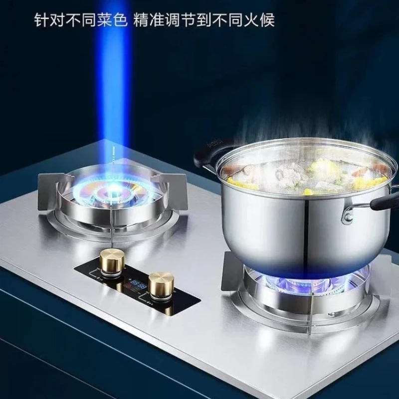 

Высококачественная газовая плита из чистой меди с прямым впрыском, двойная плита для природного сжиженного газа, встроенная настольная плита