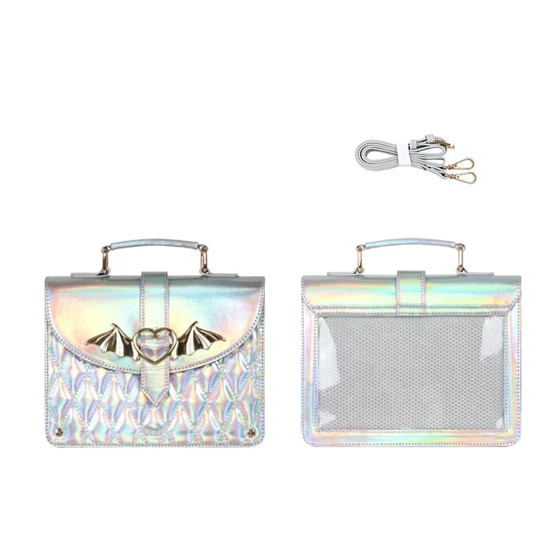 New Elegant Ita Bag 2024 Fashion Trendy Subculture PU Shoulder Bag Sweet Elegant Transparent Crossbody Bags Clear Bolsos Mujer