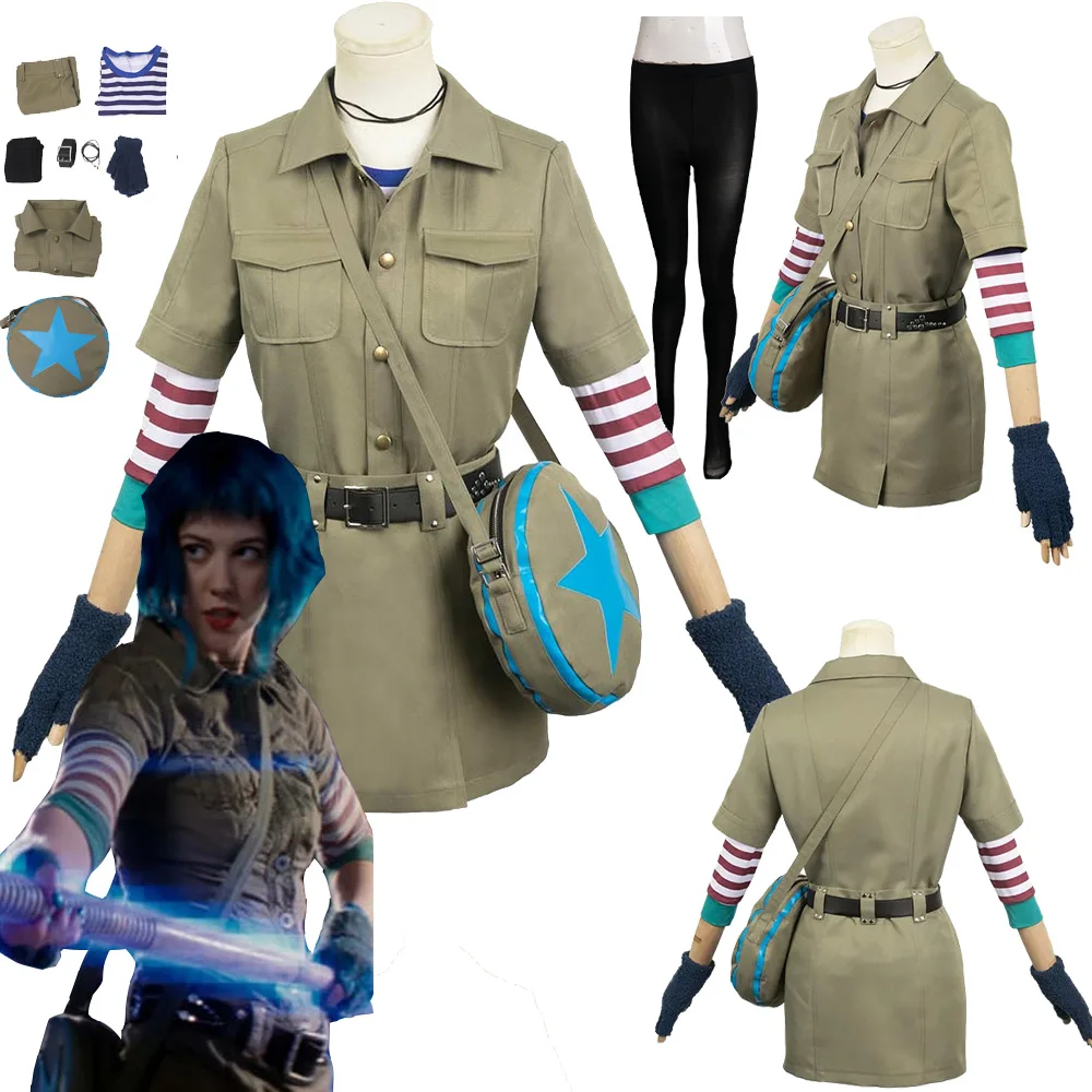 

Movie Takes Off Ramona Flowers Cosplay Costume Top Skirt Bag Female Scott Pilgrim Outfits Halloween Carnival Party Fantasia Suit