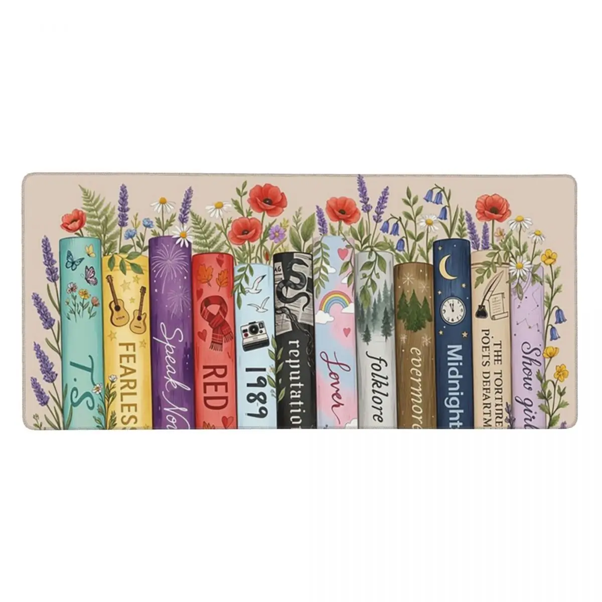 Fantasy Book Themed Large Mouse Pad Computer Keyboard Mouse Mat Gaming PC Laptop Desk Mat Office Accessories Table Mats