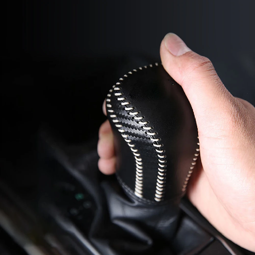 Car Gear Shift Knob Head Cover for Toyota Camry 70 Corolla 2019 2020 2021 AT Leather Handball Protection Interior Accessories view 4