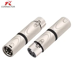 1pc 3Pins XLR Female to 5Pins XLR Male,3Pins XLR Male to 5Pins XLR Female Adapter for DMX Mixer Amplifier Plug Wire Connectors