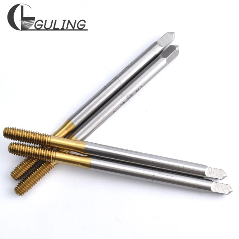 GULING HSSE-M42 Long Shank 70mm 80mm 100mm 150mm With TIN Forming Tap M0.8 M1M1.4M1.6M2M2.5M2.6 M3-M12 Machine Screw Thread Taps