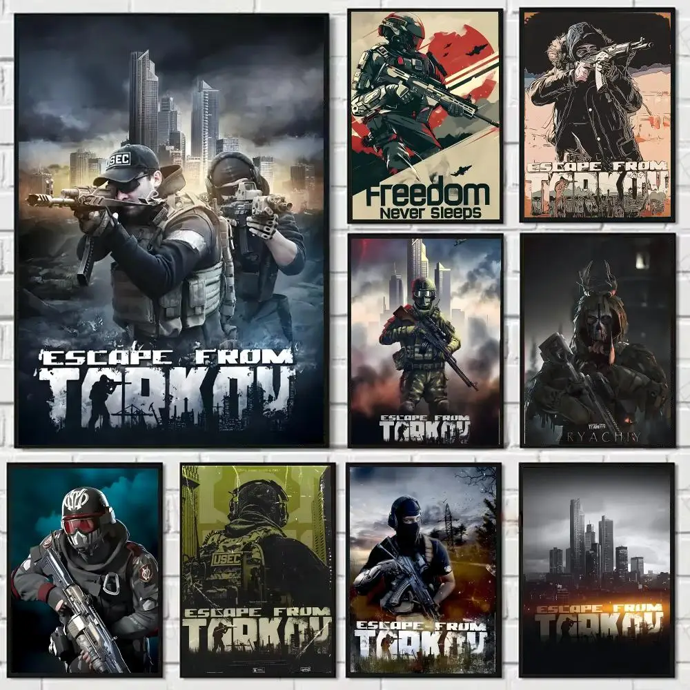 Game E- Escape from Tarkov Painting Calligraphy Canvas Art Styles, Wall Art Decor, Living Room Decor