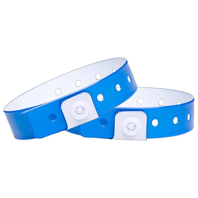 100PCS Disposable PVC Cable Ties Bar Identification Wristbands Entertainment Event Ticketing Elastic Ankle & Wrist Ribbon