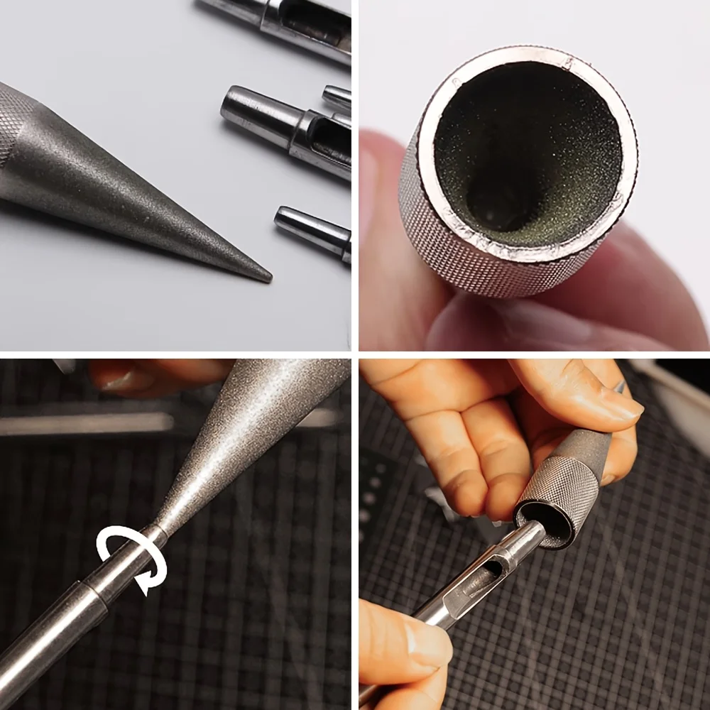 

1pcs Leather Punch Grinder - Manual Tool for Leatherworking, Metalworking & DIY Crafts Leatherworking Tools Smooth Polished