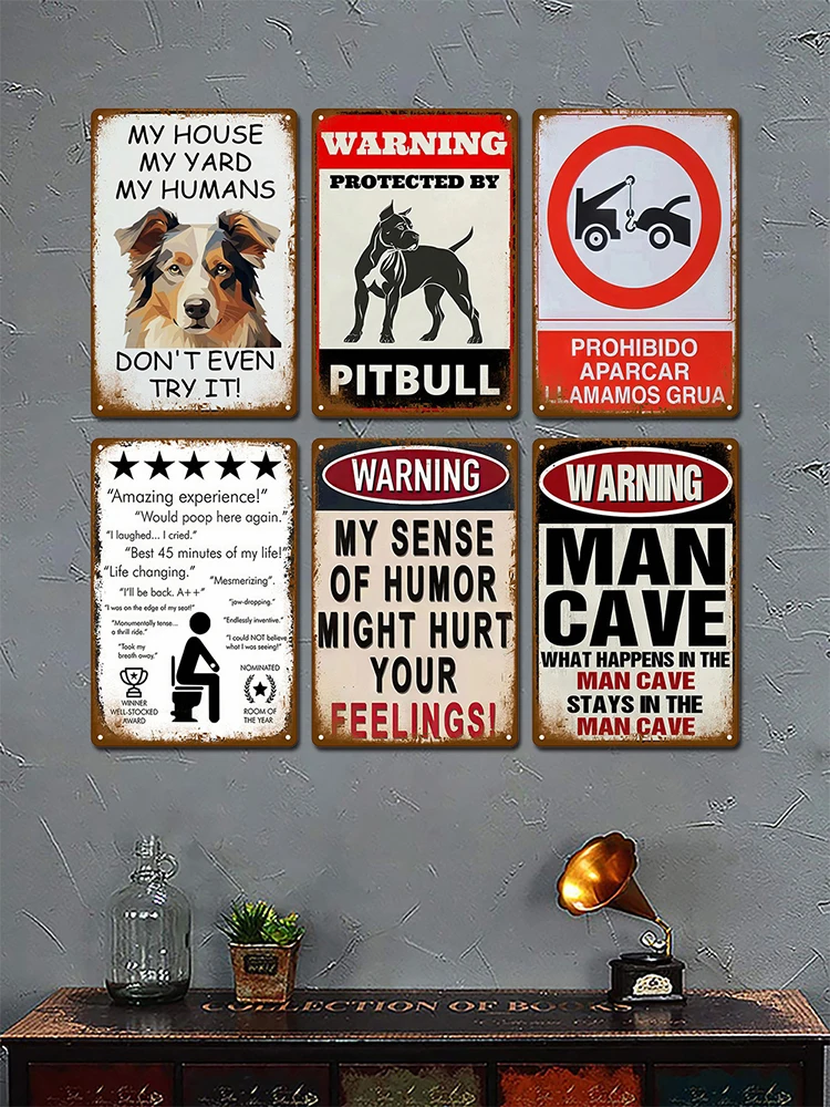 Vintage Metal Signs Plates Tin Sign Posters Man Cave Bar Retro Wall Art Mural Outdoor House Bathroom Home Room Decorations Decor image 10