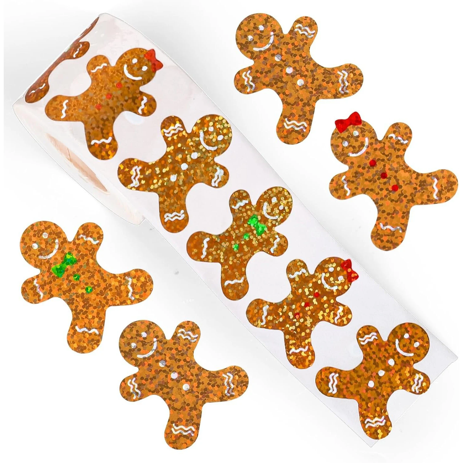 

100-500pcs Laser Cartoon Christmas Stickers Christmas Gift Wrapping Label Sticker Reward Stickers Scrapbook Stationery