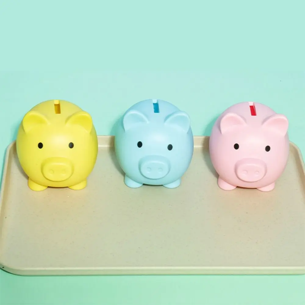 Creative Piggy Bank การจับคู่สีของเล่นพลาสติกที่มีสีสันน่ารัก Piggy Bank กล่องเงิน DIY เด็ก Piggy Money Bank